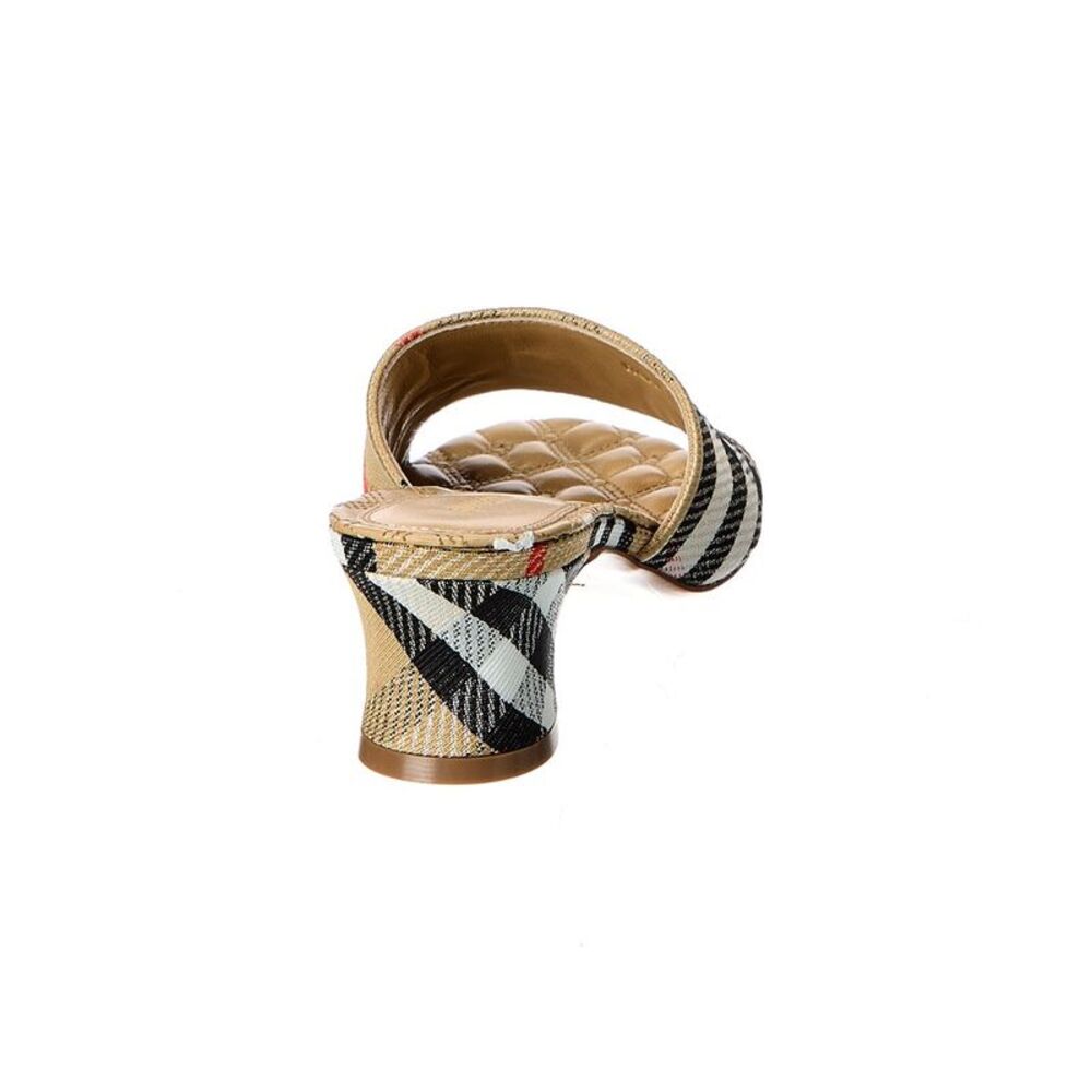 Burberry Sloane Check Sandal, Beige - Picture 3 of 5